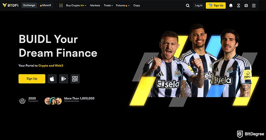 Best cryptocurrency exchange: BYDFi homepage. Best cryptocurrency exchange: BYDFi homepage.