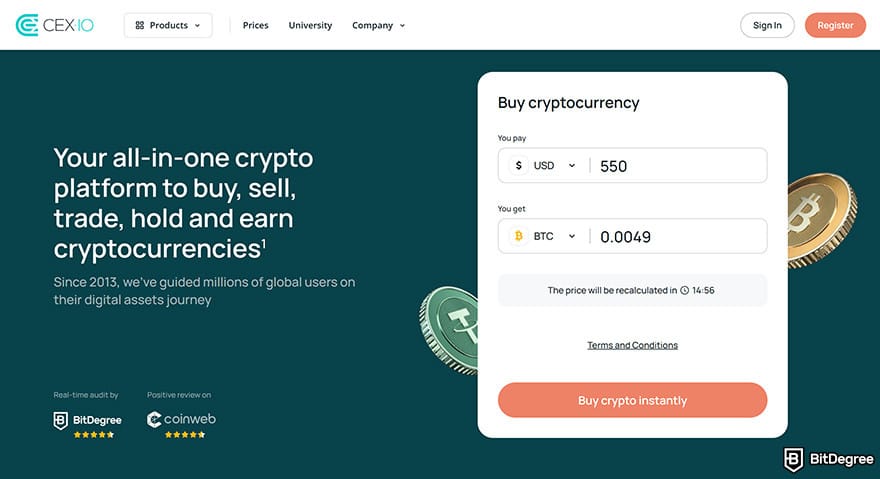 Best cryptocurrency exchange: CEX.IO homepage. Best cryptocurrency exchange: CEX.IO homepage.