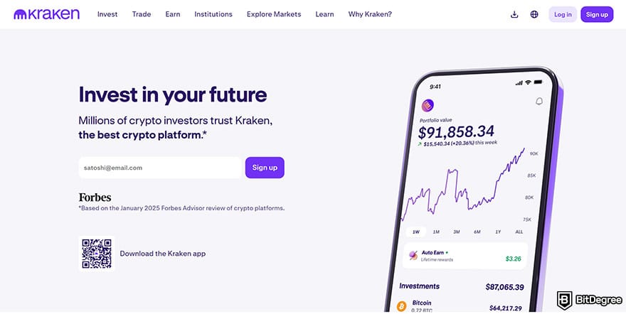 Best cryptocurrency exchange: Kraken homepage. Best cryptocurrency exchange: Kraken homepage.