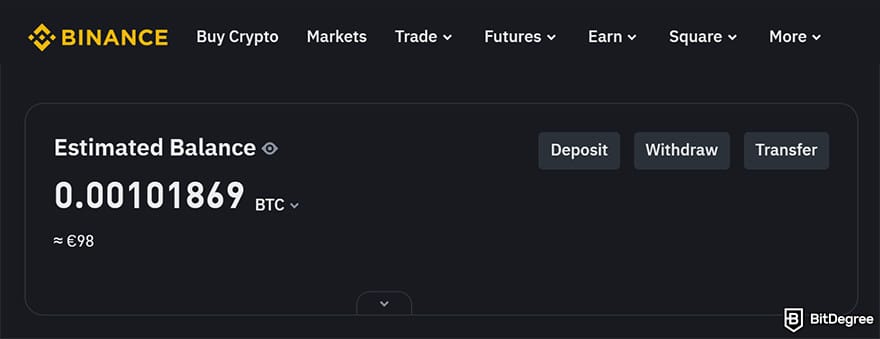 Binance Review: Estimated wallet balance. Binance Review: Estimated wallet balance.