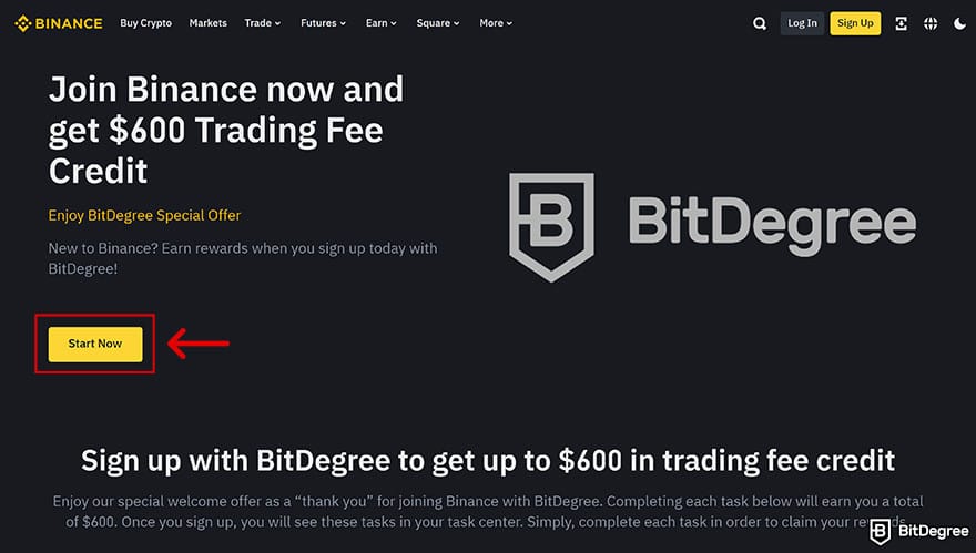 Binance Review: sign up page. Binance Review: sign up page.