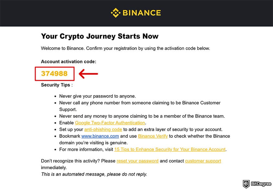 Binance Review: verification e-mail. Binance Review: verification e-mail.