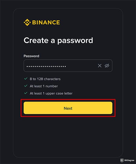 Binance Review: create a password. Binance Review: create a password.