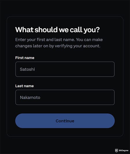 Coinbase review: enter your name. Coinbase review: enter your name.
