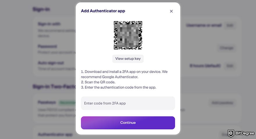 Kraken Review: Add a 2FA authenticator app to your Kraken account.