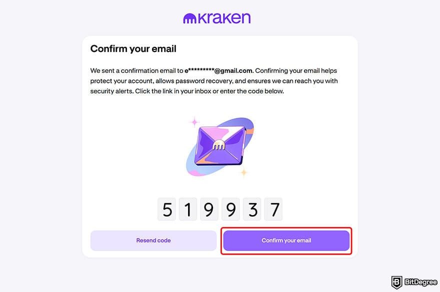 Kraken review: verify your email.