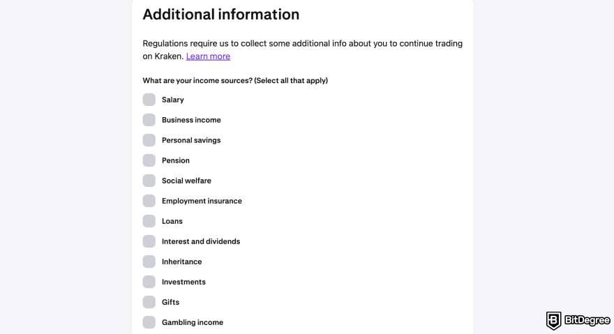 Kraken review: provide additional information.