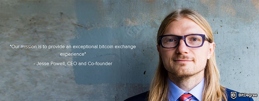 Kraken Review: Jesse Powell quote from Kraken's About page, 2017.