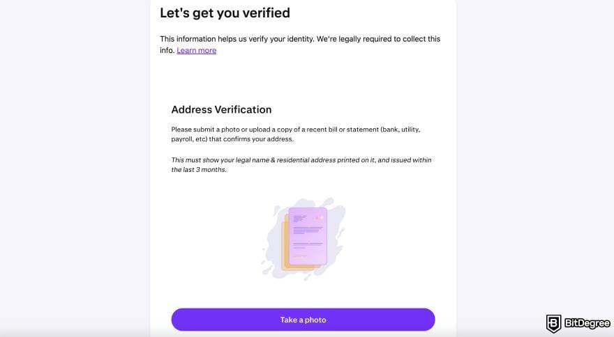 Kraken review: proof of address.