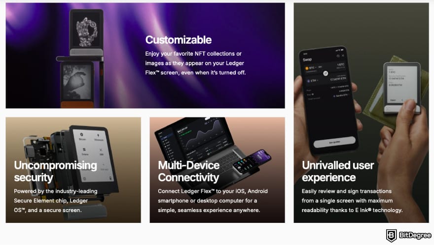 Ledger Flex review: a screenshot of Ledger Flex features. Ledger Flex review: a screenshot of Ledger Flex features.