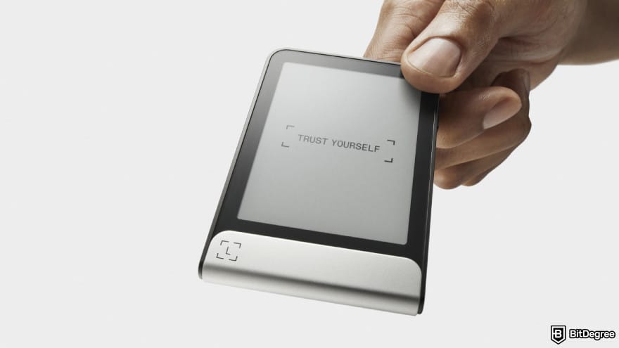 Ledger Flex review: a hand holding Ledger Flex. Ledger Flex review: a hand holding Ledger Flex.