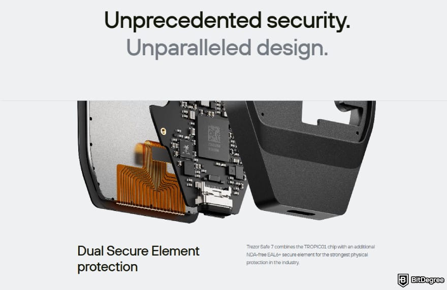 Trezor Safe 7 review: Trezor's dual Secure Element protection design. Trezor Safe 7 review: Trezor's dual Secure Element protection design.