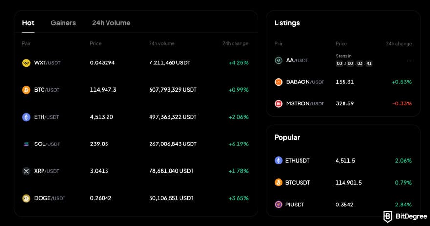 WEEX review: new listings and popular spot trading pairs & futures contracts on WEEX. WEEX review: new listings and popular spot trading pairs & futures contracts on WEEX.