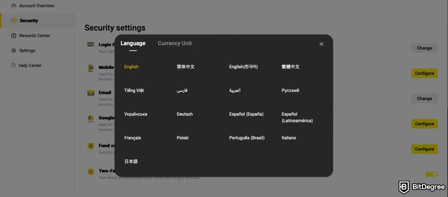 WEEX review: WEEX languages. WEEX review: WEEX languages.