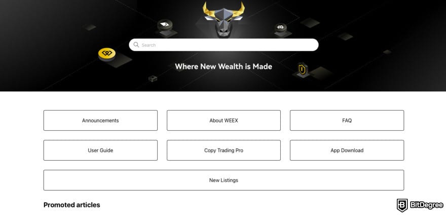 WEEX review: a screenshot of WEEX knowledge base. WEEX review: a screenshot of WEEX knowledge base.